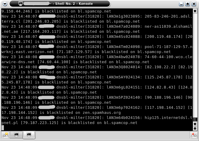 dnsbl-milter in action #2